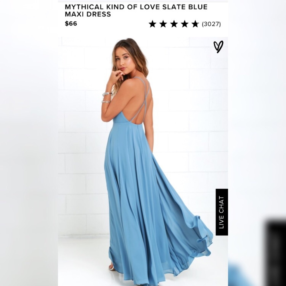 COPY - Mythical Kind of Love Slate Blue Maxi Dress
